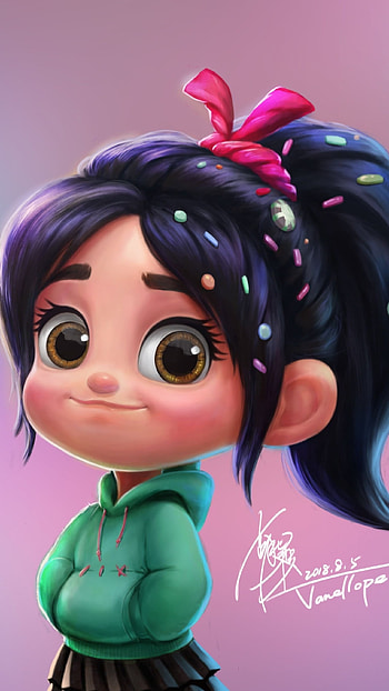 Cute Cartoon Girl, Princess Vanellope, Smile HD phone wallpaper