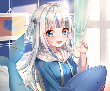 Gawr Gura, hololive, Gawr Gura, Anime, Virtual Youtuber HD wallpaper