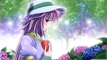 in love, girl, heart, hat, flower HD wallpaper