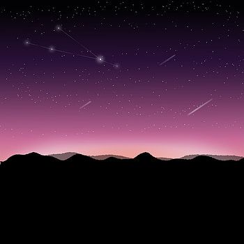 Star fall, night, sky, digital art HD phone wallpaper