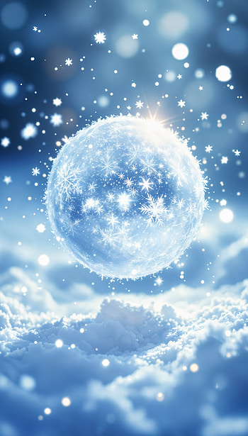 Snowball Bliss: A Magical , snow, winter, snowflake, magic HD phone wallpaper
