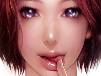 Lips, Anime, Girl, Fantasy, Art HD wallpaper