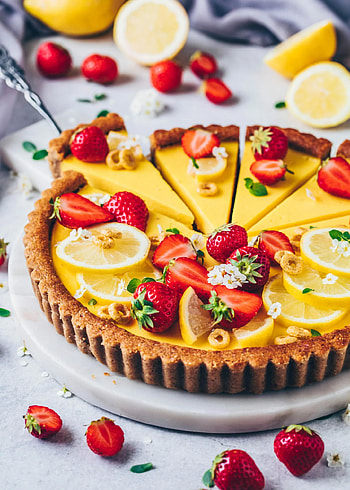 Vegan lemon tart, Easy gluten- recipe, Bianca Zapatka creation, Refreshingly tangy HD phone wallpaper