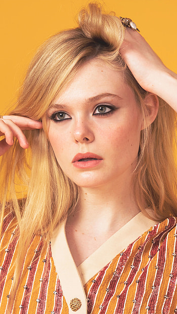 Elle Fanning, Mobile, Cat HD phone wallpaper