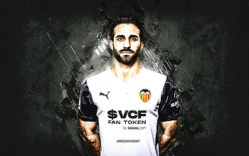 Eray Comert, Valencia CF, swiss soccer player, defender, white stone background, La Liga, Spain, football HD wallpaper