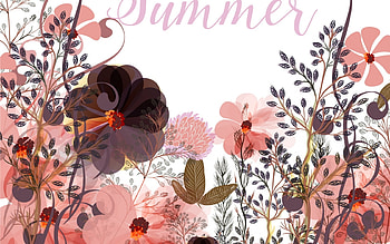 Summer, pink, brown, flower, texture HD wallpaper