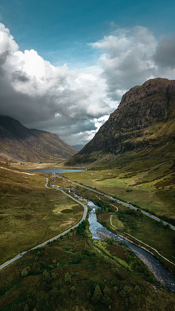 Landscape, Nature, Rivers, Mountains, View From Above, Valley HD phone wallpaper