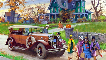 pretty countrytime, retro, country, house, cars HD wallpaper