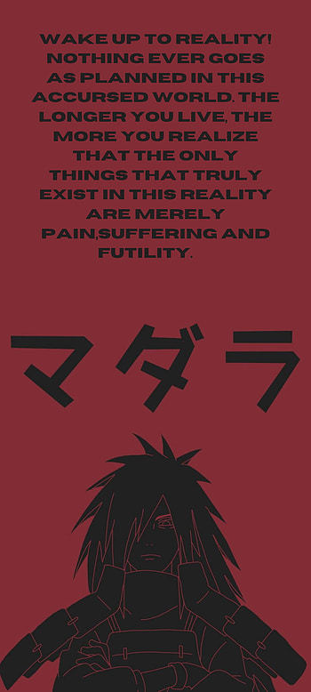 WAKE UP TO REALITY!, wakeuptoreality, uchiha, madara HD phone wallpaper