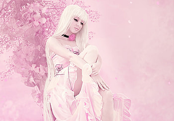 Serenity, girl, pink, fantasy, woman HD wallpaper