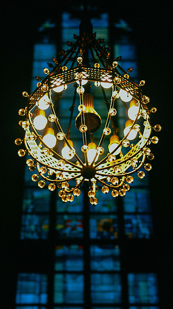 Chandelier lamp, Elegant illumination HD phone wallpaper