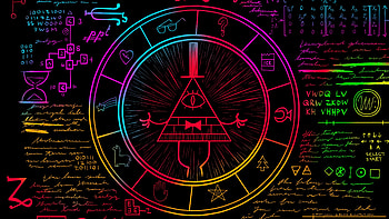 Weirdmageddon Part One Gravity Falls Bill Cipher's Circle Wheel - YouTube HD wallpaper