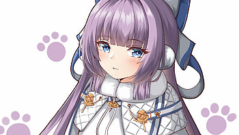 Light Blue Eyes Anime Girl With Purple Hair Anime Girl HD wallpaper