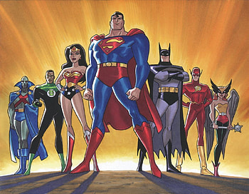 Justice League, league, series, animated, justice HD wallpaper