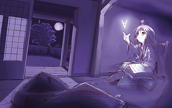 Late Night Studies, books, bedroom, girl, window HD wallpaper