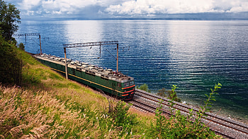 Russia's railways, Baikal's charm, Scenic wonders, bliss HD wallpaper