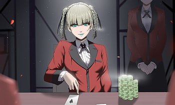 Poker, game, anime girl, Kirari Momobami, Kakegurui HD wallpaper