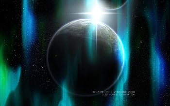 Icecold Angels by Catherine Liversidge, radiation, flare, planet, deviant art, space, catherine liversidge HD wallpaper