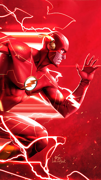 The Flash, red, magenta HD phone wallpaper