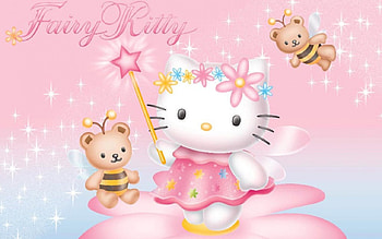 Fairy Kitty, Sparkle, Fairy, Pink, Hello kitty HD wallpaper