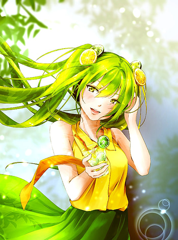 Cute, Hatsune Miku, green hair HD phone wallpaper