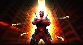 Deadpool Action Packed Entrance, deadpool-and-wolverine, deadpool-3, deadpool, 2024-movies, movies, superheroes, artwork, digital-art HD wallpaper