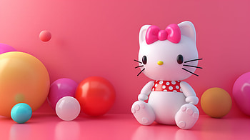 Hello Kitty - Cute Anime Render, Anime, sanrio, Hello Kitty, render HD wallpaper