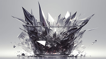 Shattered Glass Symphony, artistic, glass, Abstract glass, crystal HD wallpaper