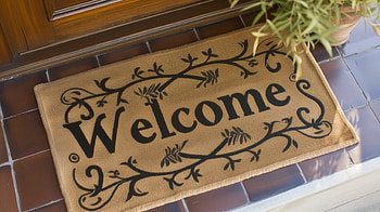 Charming Welcome Doormat, welcome HD wallpaper