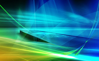 Colourful Fractal, blue, fractal, lime, yellow HD wallpaper