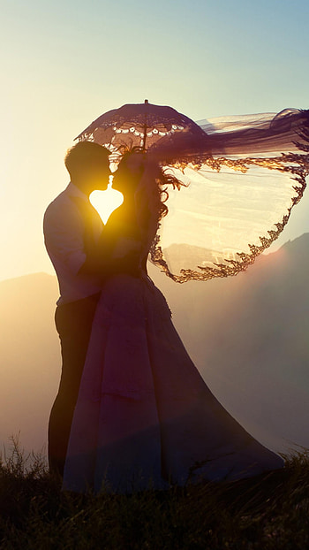 Love Story, Romantic, Sunset Background, sunset, background HD phone wallpaper