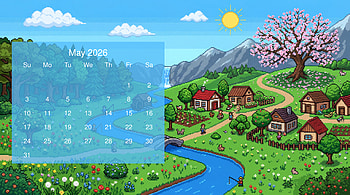 May 2026 — Spring Village Calendar, May 2026 Calendar HD wallpaper