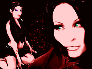 Mercy And Woah, blue, mercy, gothic, piercings, girl, purple, pink, emo, tattoos HD wallpaper
