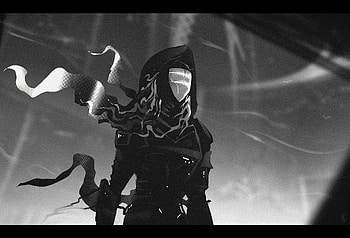 Cyberpunk outfit, woman, black and white, art HD wallpaper