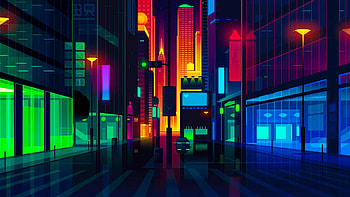 Neon glow, resolution, Mesmerizing lights, Captivating design HD wallpaper