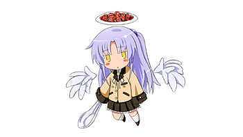 angel of Mabo Tofu, mabo tofu, wings, chibi, kanade, angel, angel beats HD wallpaper