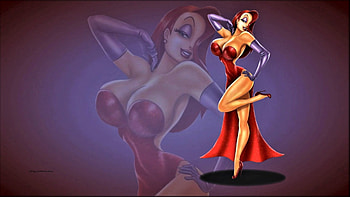 Jessica Rabbit, roger rabbit, computer background, nexus, fan art, red dress, sexy girls, , cartoons, anime, 1920x1080 only, movie HD wallpaper