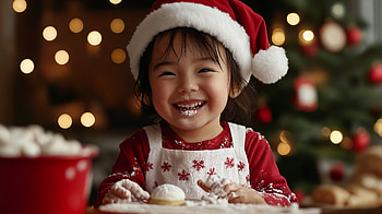 Holiday Baking Joy: A Ultra, holiday baking, Christmas, child, baking, holiday HD wallpaper