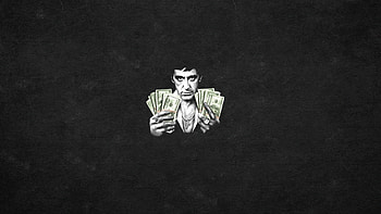 Al Pacino Scarface , movies, monochrome, black-and-white HD wallpaper