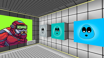 NFT gallery in Cryptovoxels, Munich HD wallpaper