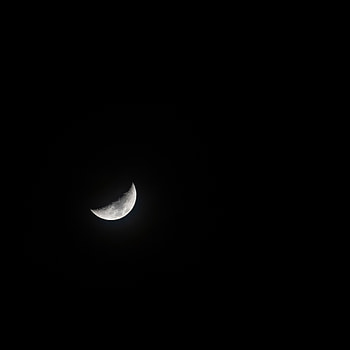 Universe, Night, Moon, Bw, Chb, Full Moon, Crescent HD phone wallpaper