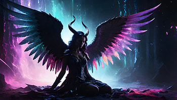 Fallen archangel, devil, demon, fallen angel, evil, horns HD wallpaper