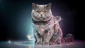 Cosmic British Shorthair —, Cat HD wallpaper