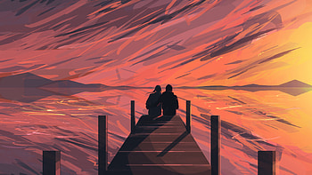 You And Me Couple, couple, artist, artwork, digital-art, artstation HD wallpaper