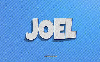 Joel, blue lines background, with names, Joel name, male names, Joel greeting card, line art, with Joel name HD wallpaper