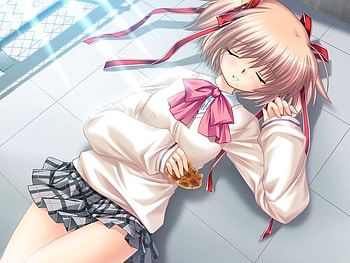 Dreaming about Pan Cakes, ribbons, school girl, pan cake, asleep HD wallpaper