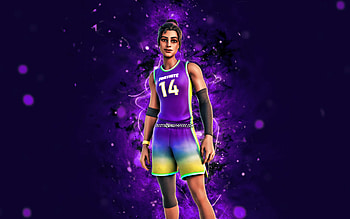 Splash Specialist, , violet neon lights, Fortnite Battle Royale, Fortnite characters, Splash Specialist Skin, Fortnite, Splash Specialist Fortnite HD wallpaper