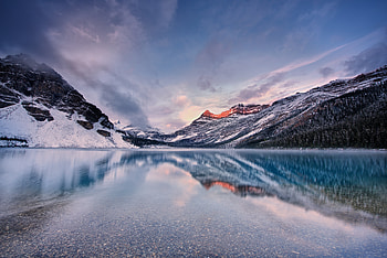 Sunrise At Bow Lake Canada , lake, sunrise, nature, canada HD wallpaper