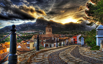Enchanting village, Serene landscapes, Blissful escape, Natural wonders HD wallpaper