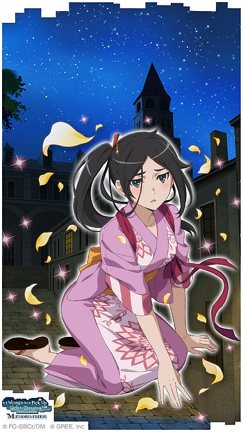Is It Wrong to Try to Pick Up Girls in a Dungeon?, sandal, black hair, kimono, Anime HD phone wallpaper